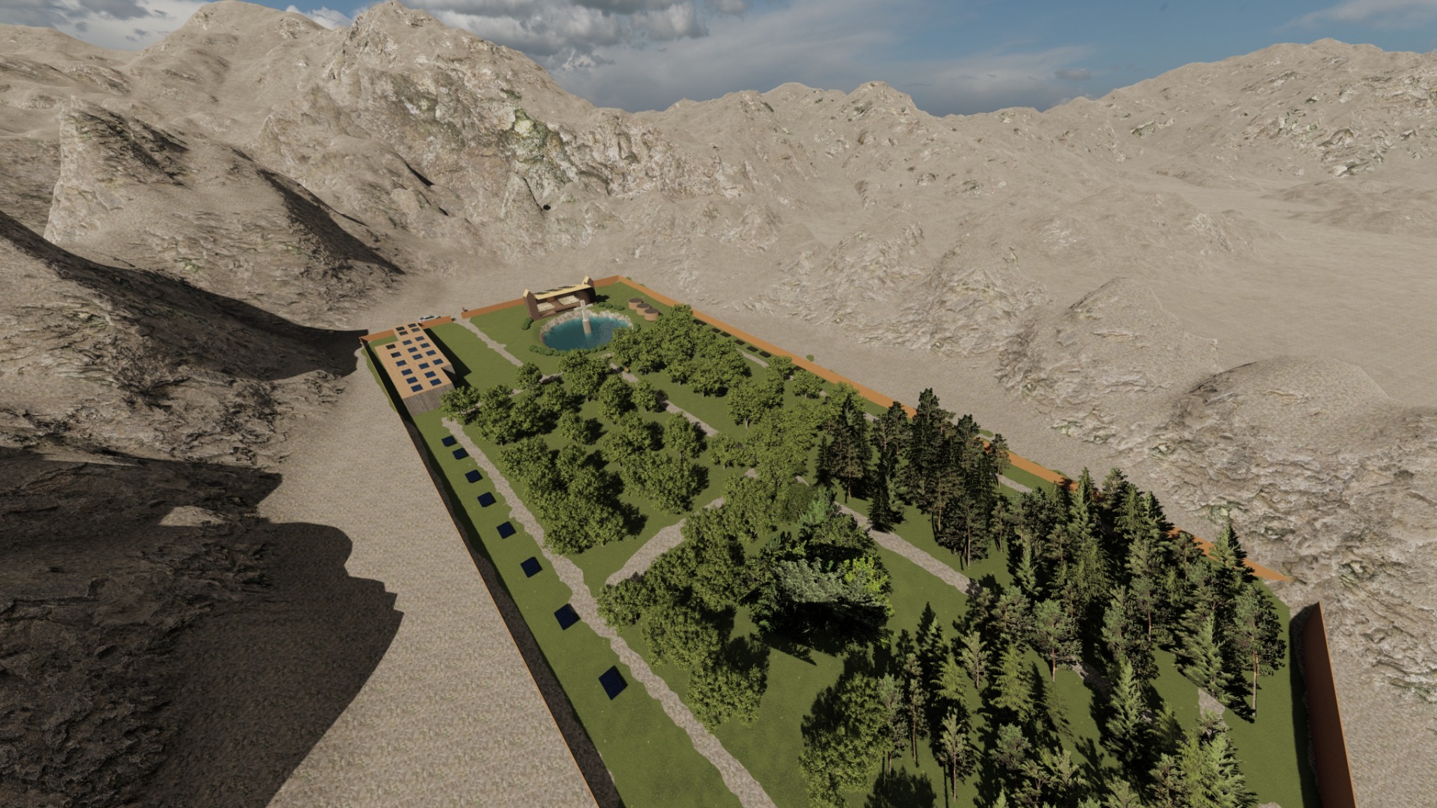 Vista del espacio proyectado