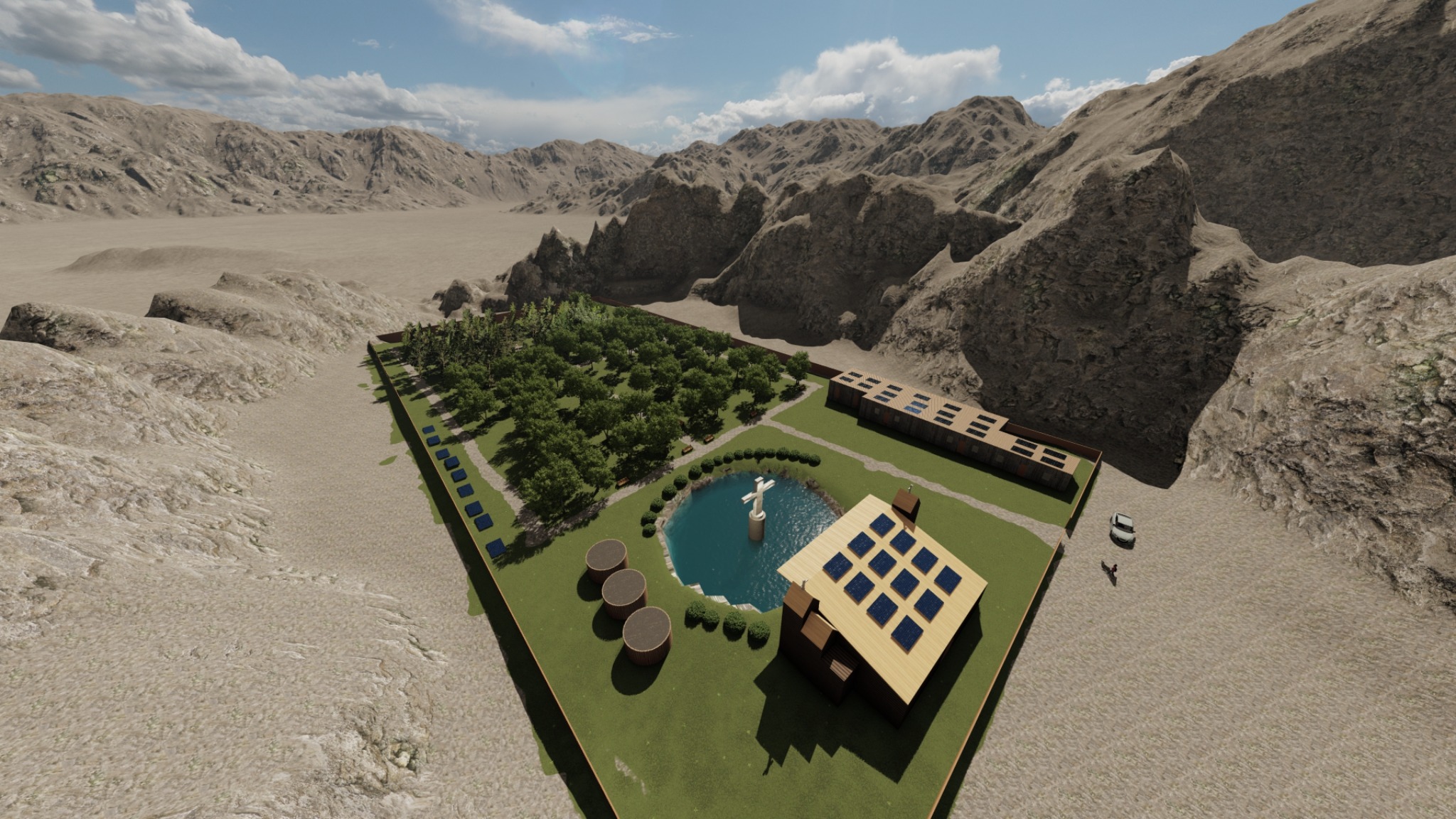 Vista aérea del proyecto Fuente de Vida